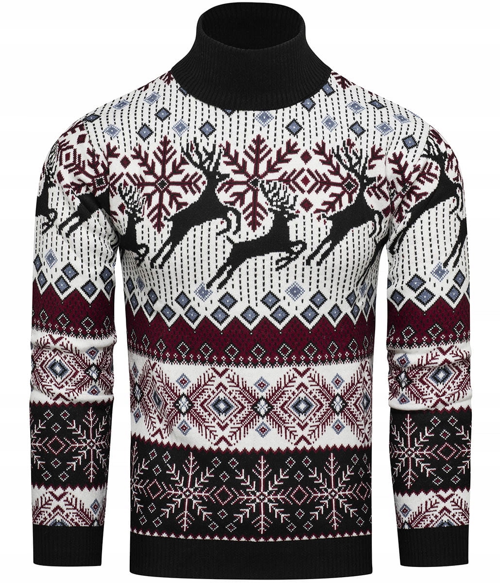 SWETER MĘSKI GOLF NORWESKI Z RENIFERAMI rozmiar 3XL