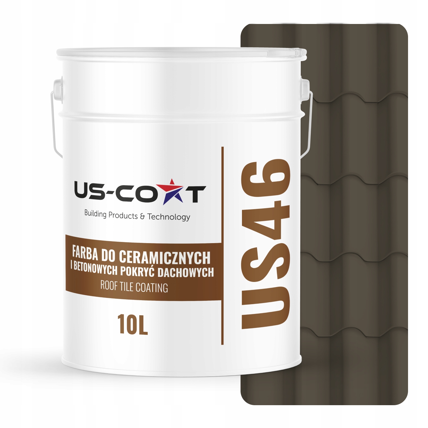 Farba Na Keramické Strechy Betónová Sivá Hnedá RAL7013 10L Matná