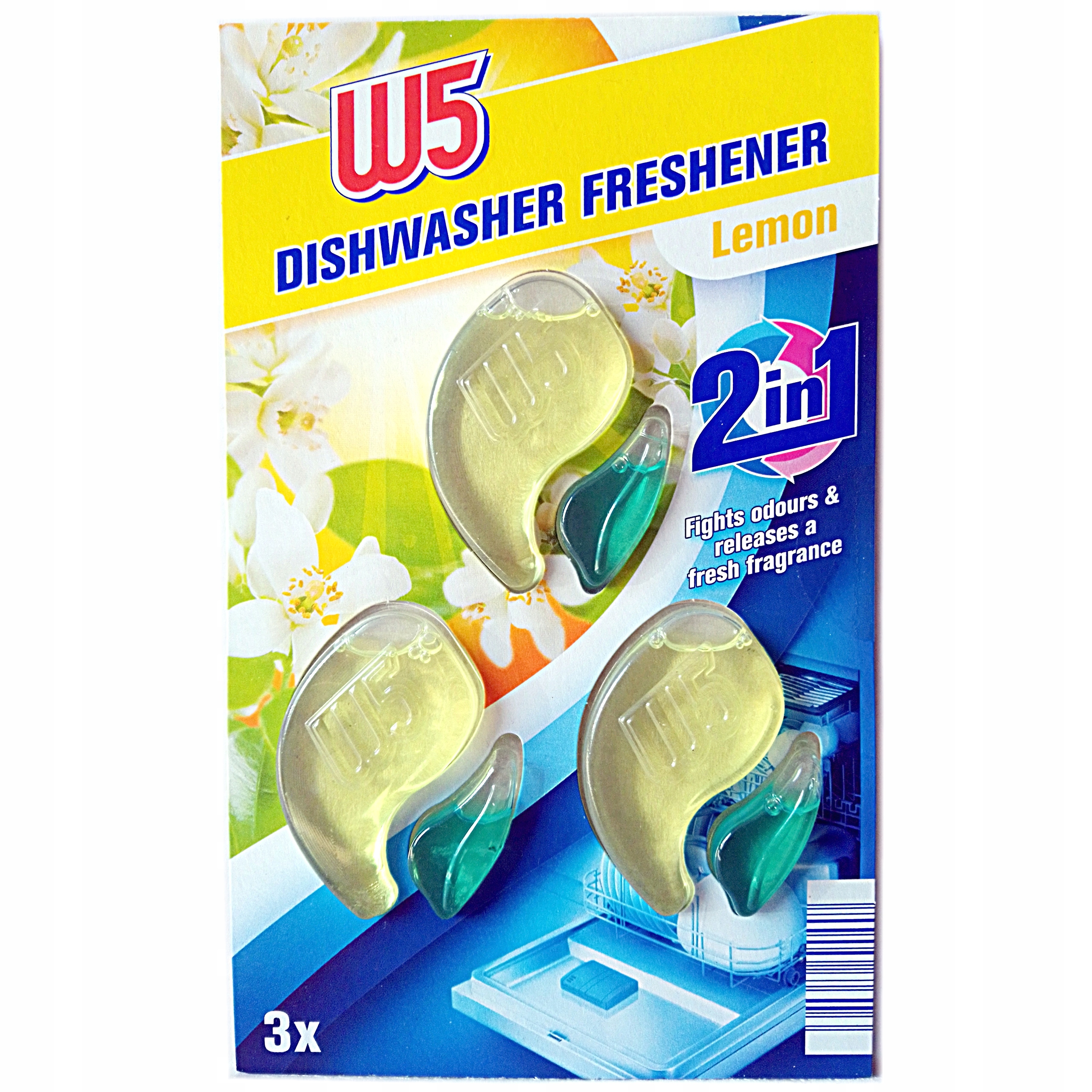 

W5 Odświeżacz do zmywarki 2w1o zapachu cytrynowym