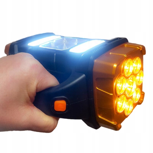 MOCNA LATARKA SOLARNA AKUMULATOROWA LAMPA LED COB Materiał ABS