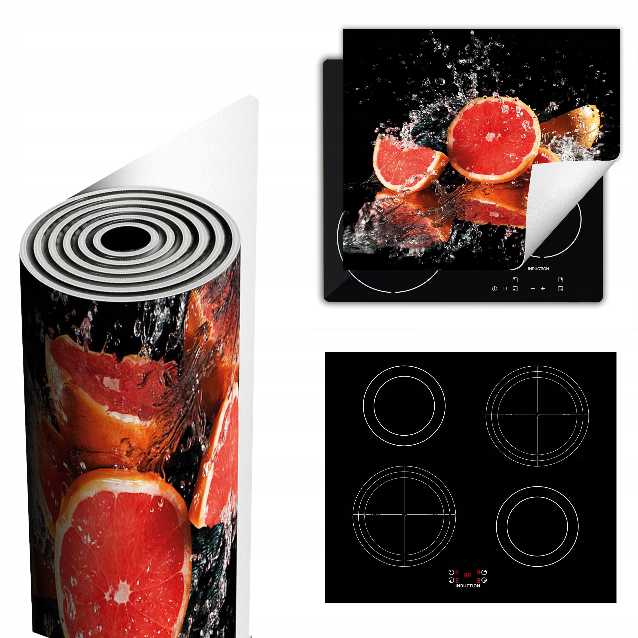 Ochranná Podložka Na Sporák Má Více Místa 60x52 černá grapefruit