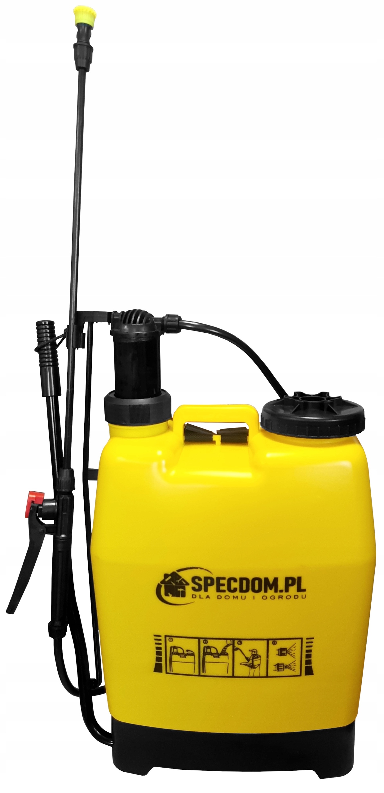 Opryskiwacz Ciśnieniowy Plecakowy Ręczny Ogrodowy Z Lancą Do Oprysku 16L Sp