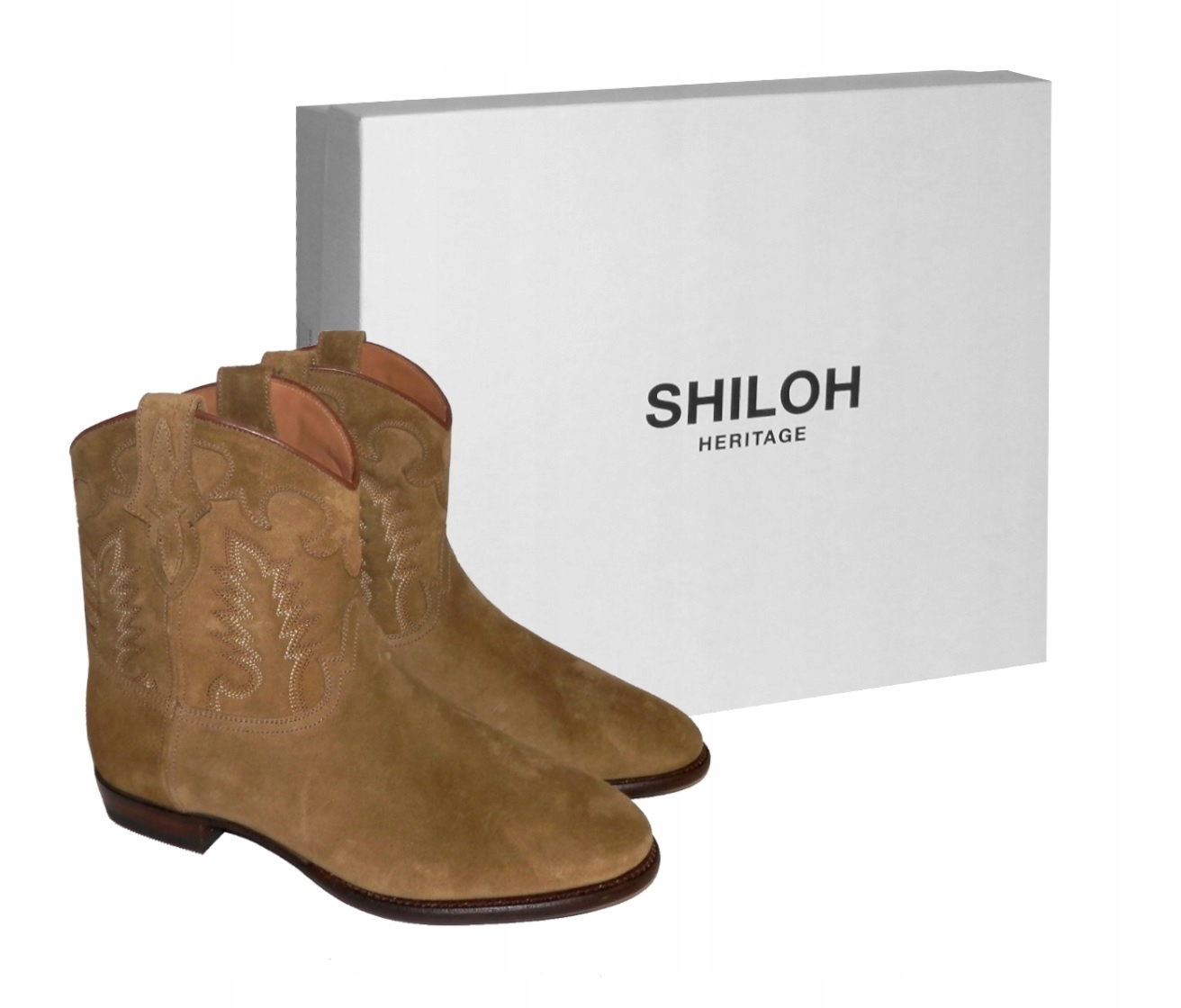 Boty Kovbojské Boty Shiloh Heritage 18065 Early Midnight Semišová Kůže 37