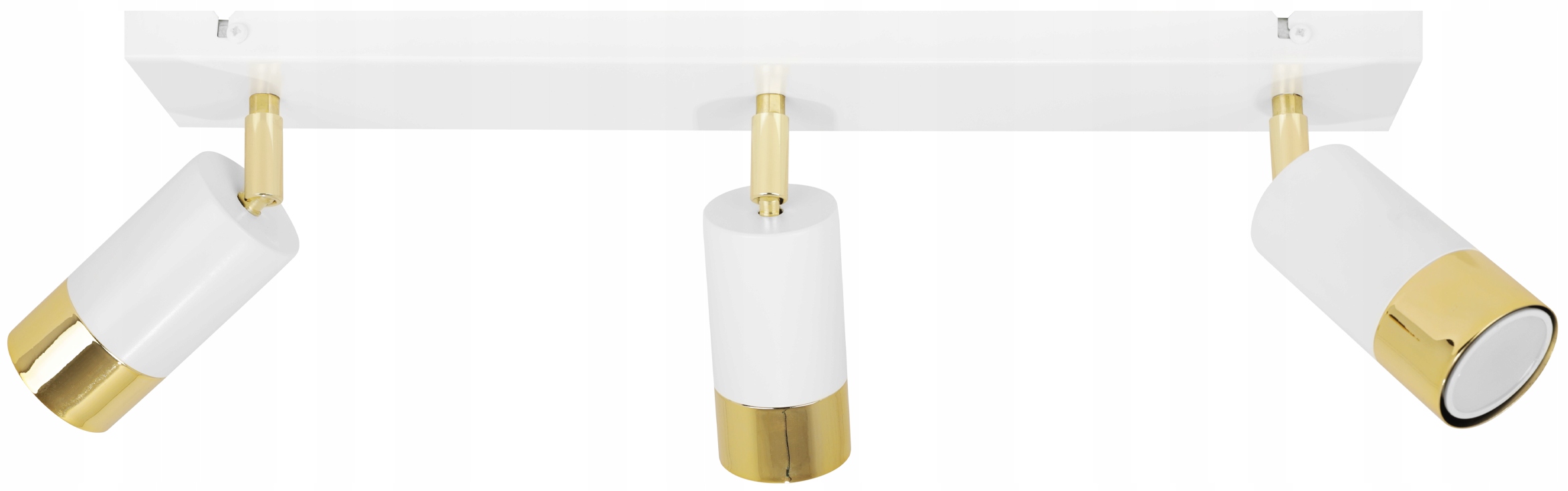 Stropní Svítidlo se 3 reflektory bílo zlatý, regulace dopadu světla Hugo hol