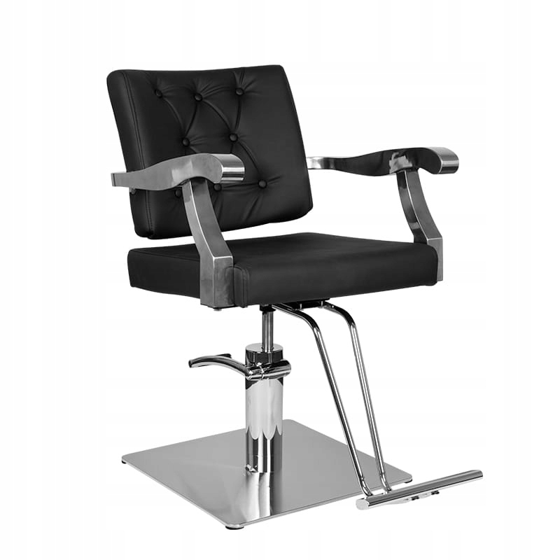 Gabbiano Kadeřnické Křeslo S Podnožkou Pro Kadeřnický Salon Lyon, Černá Barva