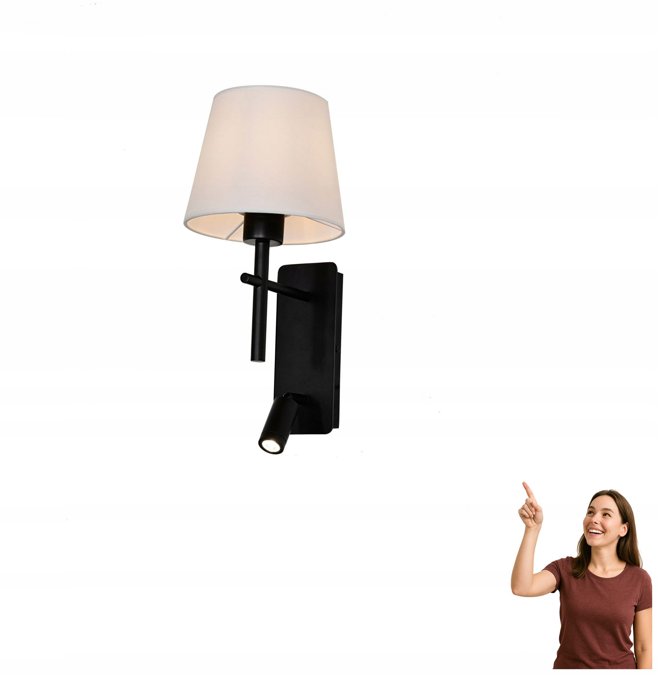 Nástěnné svítidlo s Led reflektorem 2,5W Luna W4106-2BK+WH Zuma Line