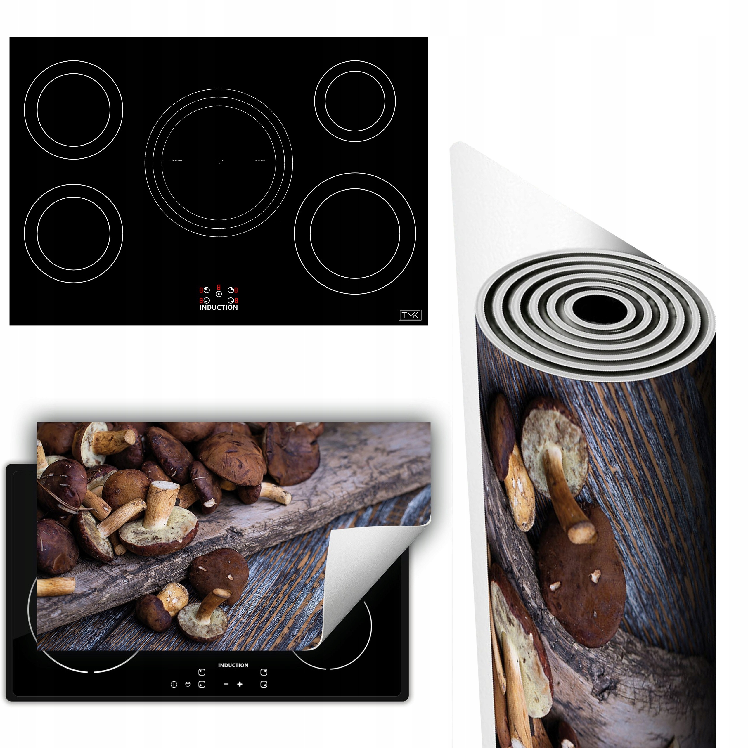 Vinylová Podložka Ochrana Kuchyňské Desky 90x52 houby dřevo