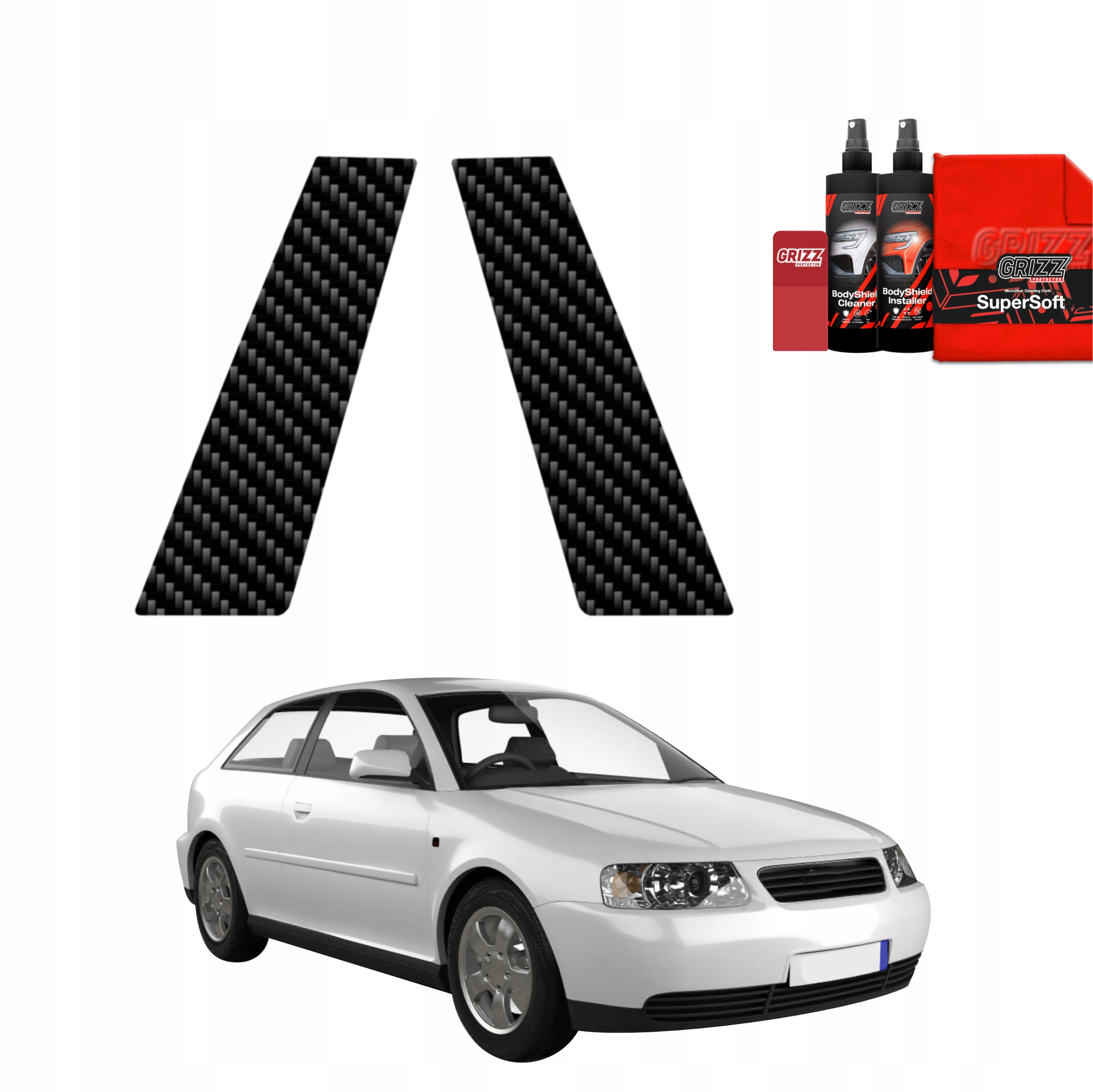 2v1 Fólie na sloupky pro Audi A3 8L Hatchback 3D (1996-2003)