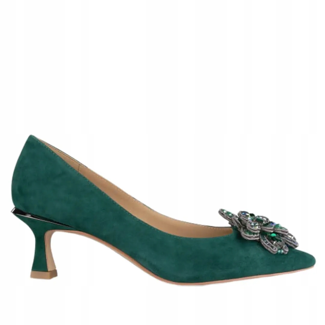 Dámské lodičky Alma en Pena I23122 Suede Pine 36, zelená