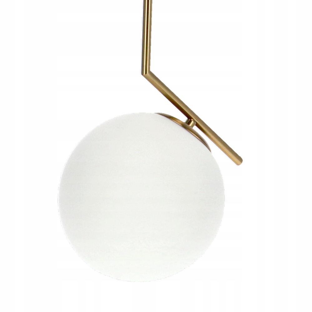 

Lampa Wisząca Glamour Kula Gold Biała Złota E27