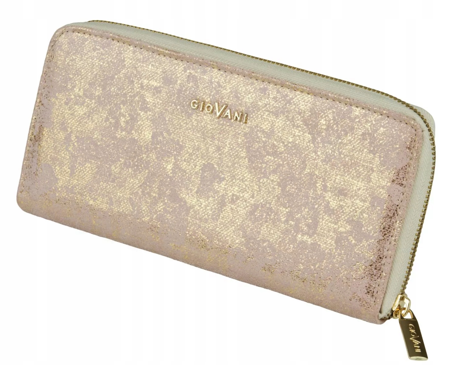 Dámská velká kožená peněženka Traviata Giovani Rfid Světle růžová