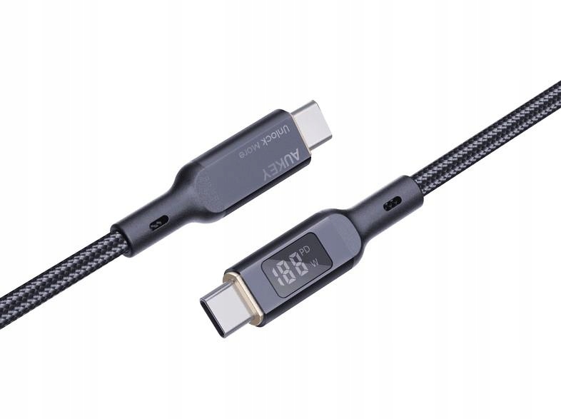 CB-MCC102 nylonowy kabel Usb C Usb C Led 1.8m 5A 100W Pd 20V