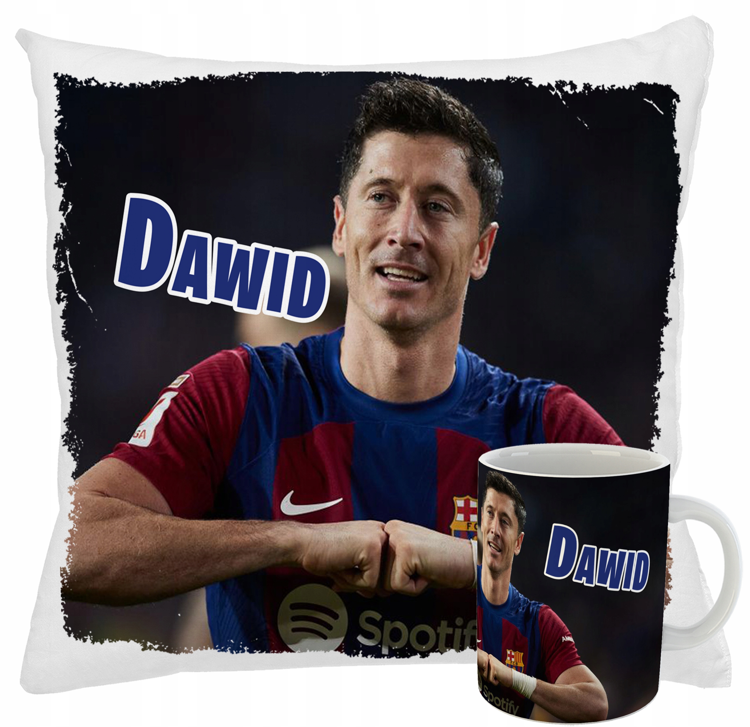 Kubek i Poduszka dla fana RL9 ROBERT LEWANDOWSKI + IMIĘ RÓŻNE WZORY