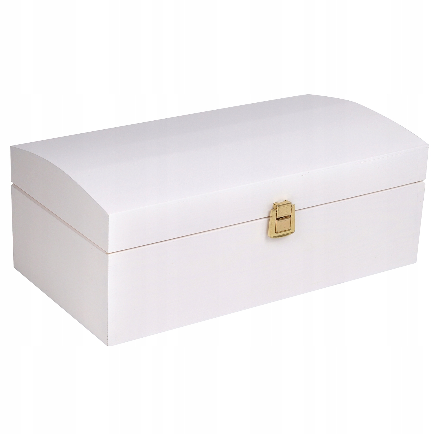 Kufer pudełko drewniane z zamkiem białe kuferek 34,5x18x13,8cm