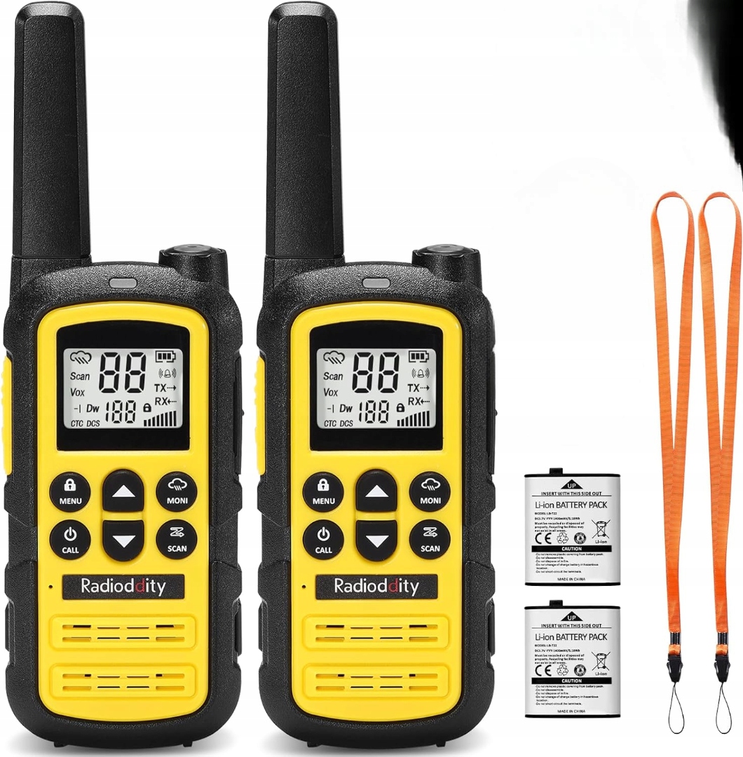 Krótkofalówka Radiotelefon Walkie Talkie Radioddity PR-T6 Zestaw 2SZT Vox