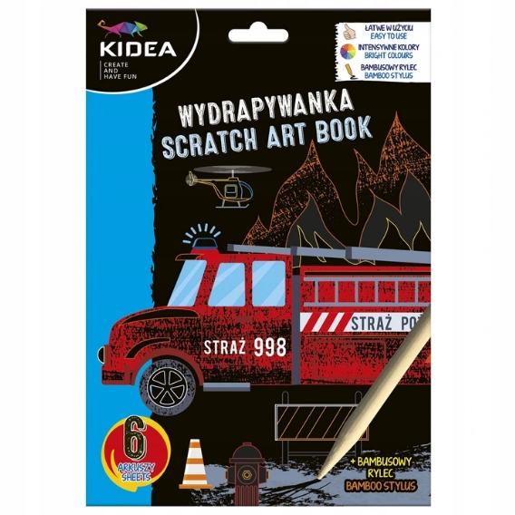 

Wydrapywanka 6 arkuszy Auta Kidea