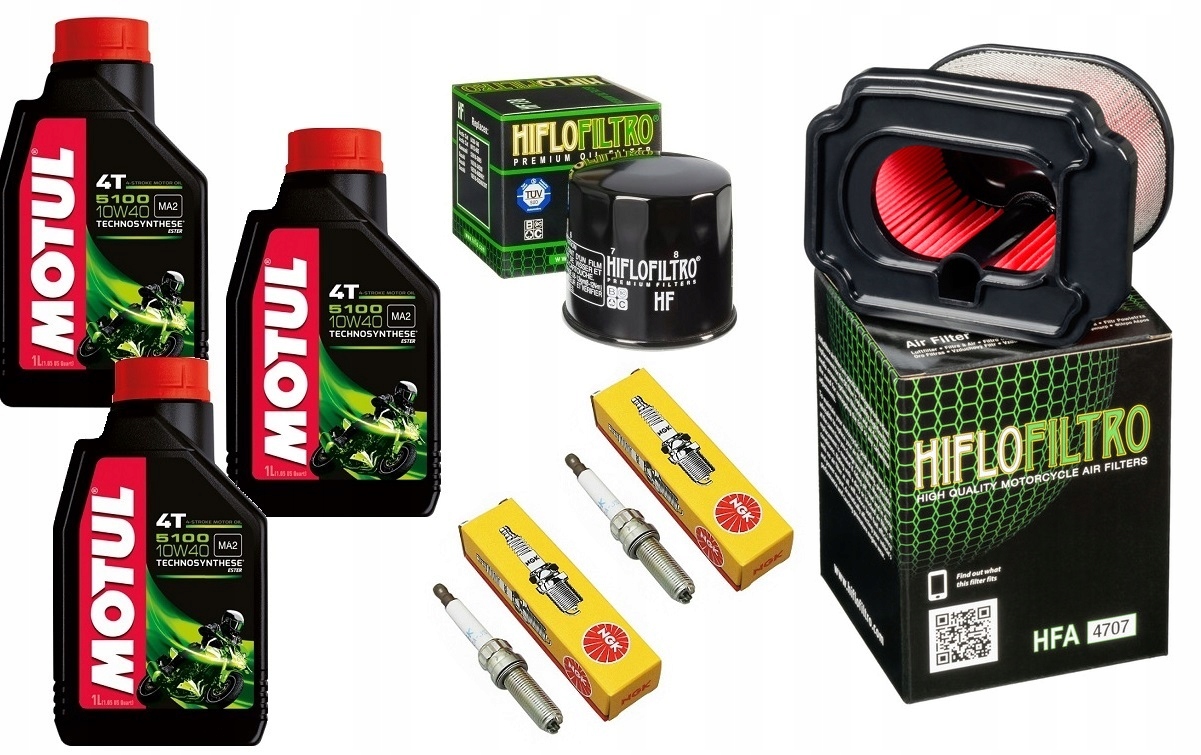 YAMAHA MT-07 OLEJ MOTUL SWIECE FILTR POWIETRZA 14-