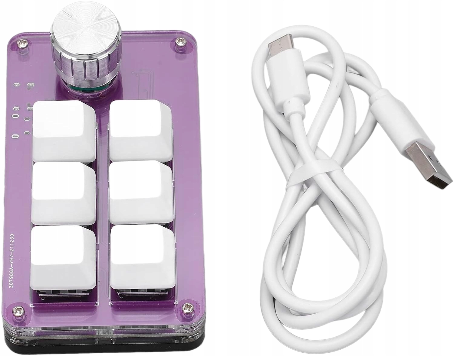 6 Klawiszowa Programowalna Klawiatura Mechaniczna Z Pokrętłem Keypad Usb-c