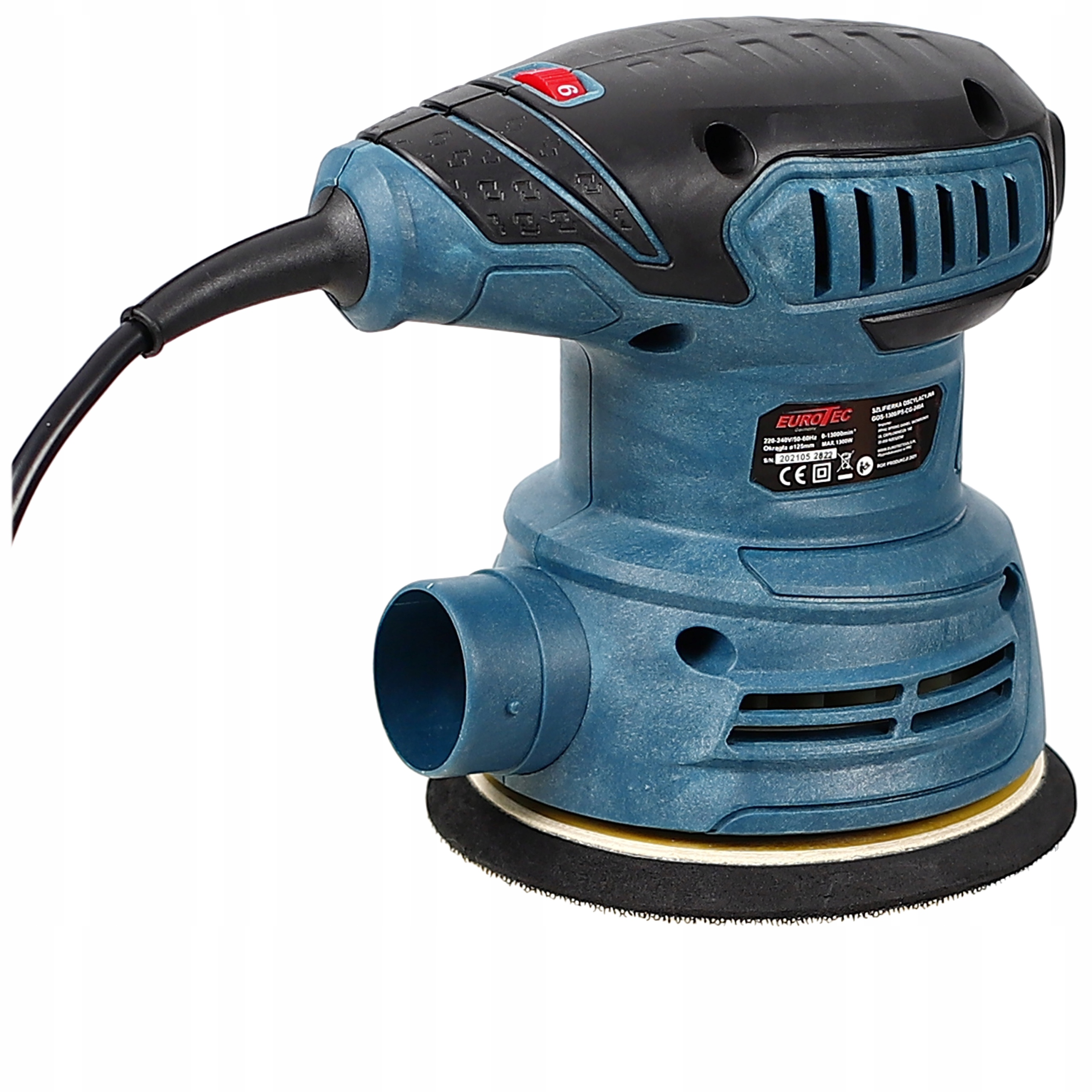 SZLIFIERKA MIMOŚRODOWA OSCYLACYJNA 125mm +ZESTAW Maksymalna moc 1300 W