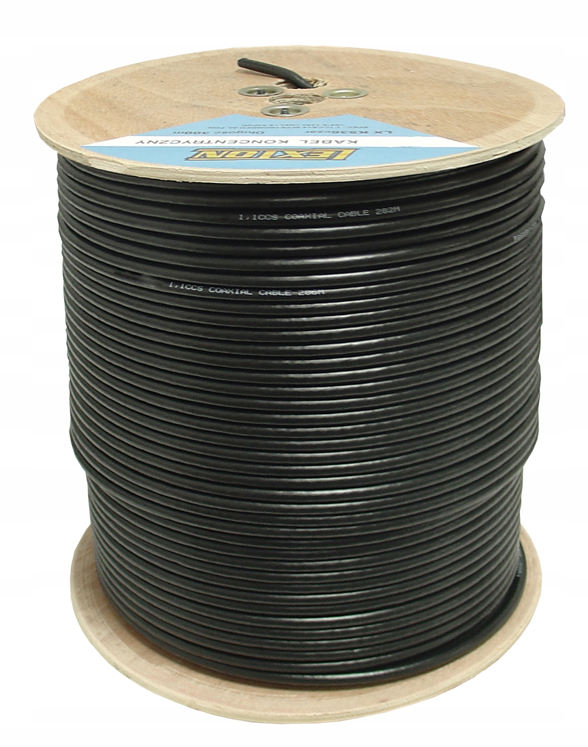 Anténní Koaxiální Kabel Gelovaný 300 M Prémiová Cívka 6,93 MM Hd Černá