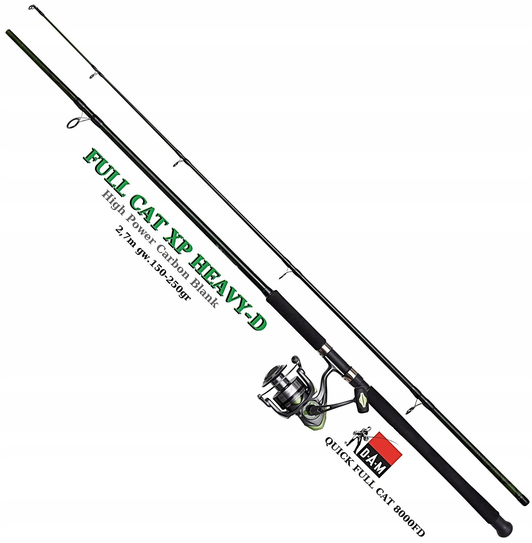 Zestaw Sumowy Dam Full Cat Xp Heavy-d 2,70m 150-250gr 8000FD 4-BB Żyłka