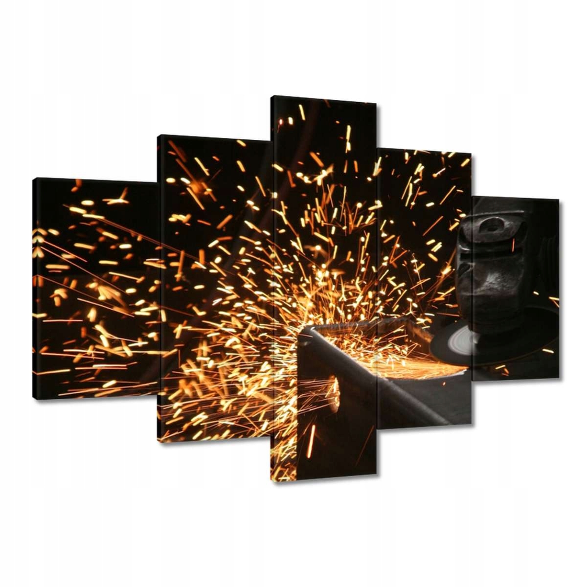 Obrazy 150x105 Svařovací stroj, jiskry, kov