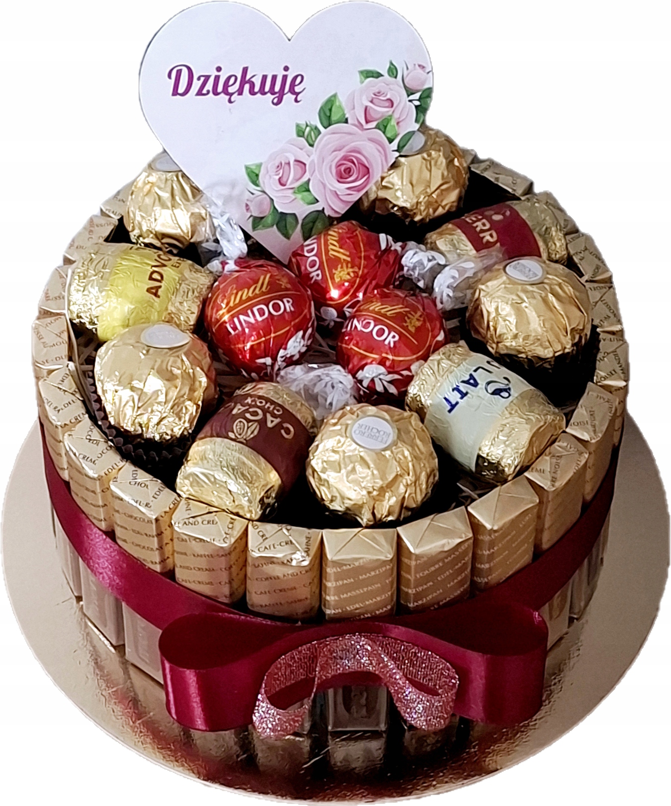 Tort Merci Zestaw Słodyczy Urodziny Imieniny Box dla Niej Wielkanoc