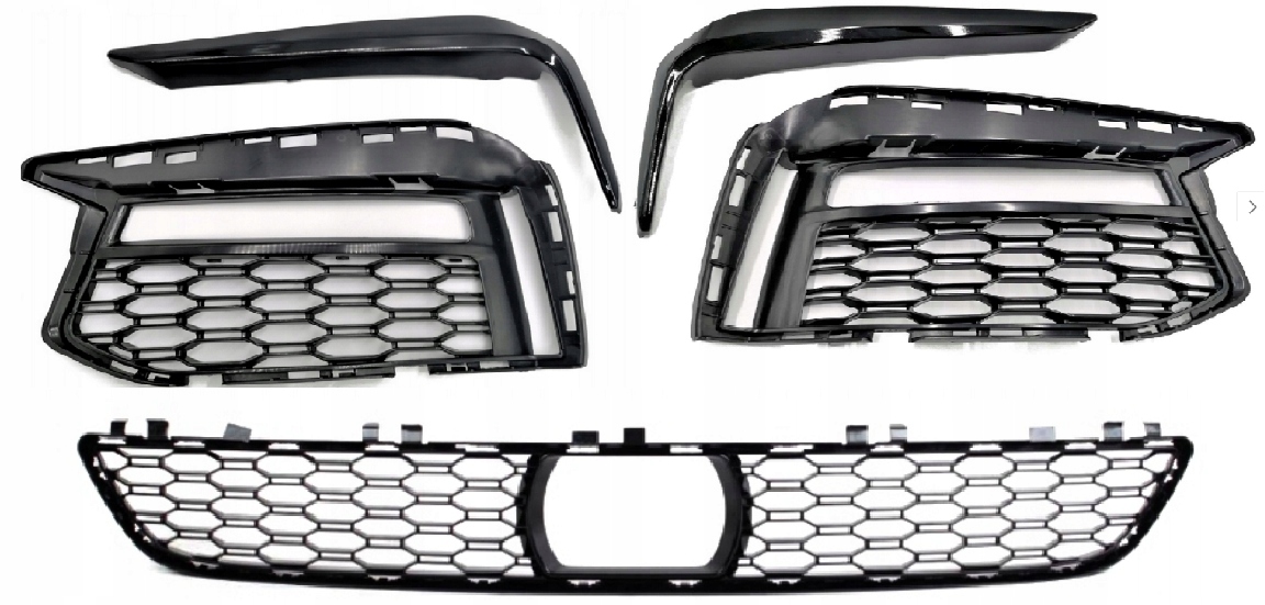 Bmw 5 G30 17- M Sada Komplet Mřížky Atrapy Pro Přední Nárazník +lamely