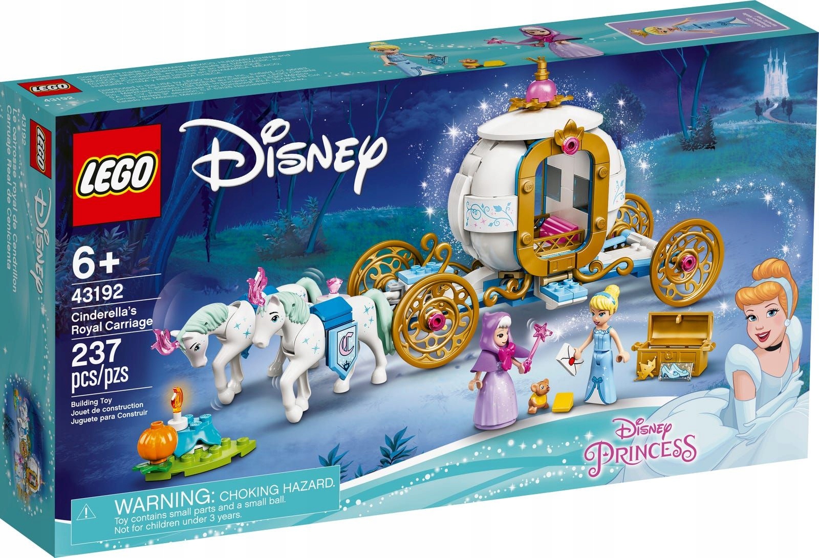 Lego Disney 43192 Královský kočár Popelky Nové