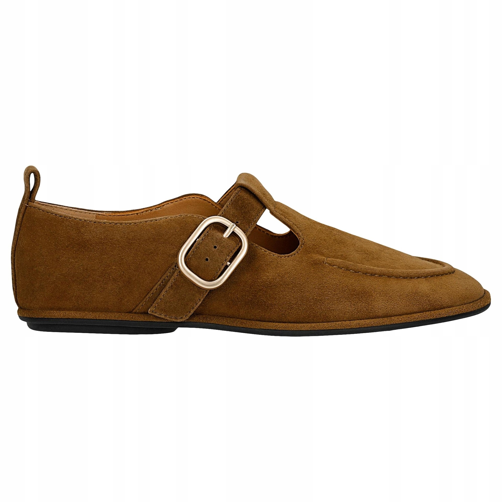 Hnědé dámské loafersy z veluru vel. 40