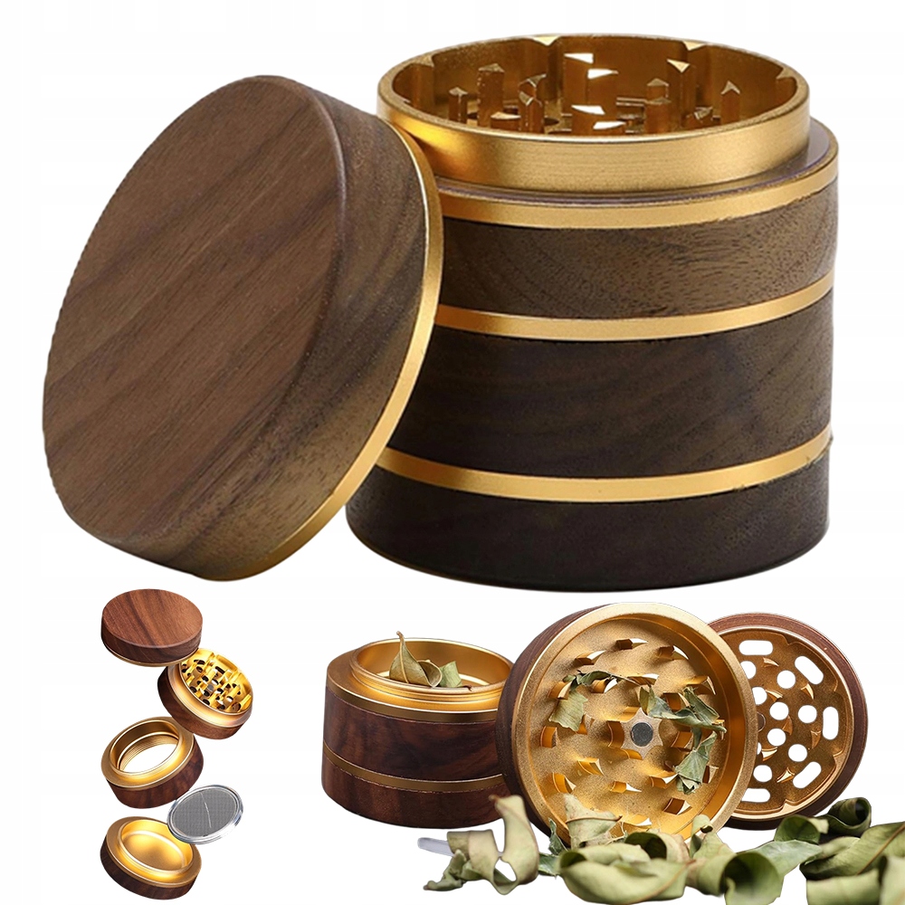 Ruční Mlýnek S Magnetickým Víkem Na Rozmarýn Bazalky S Táckem