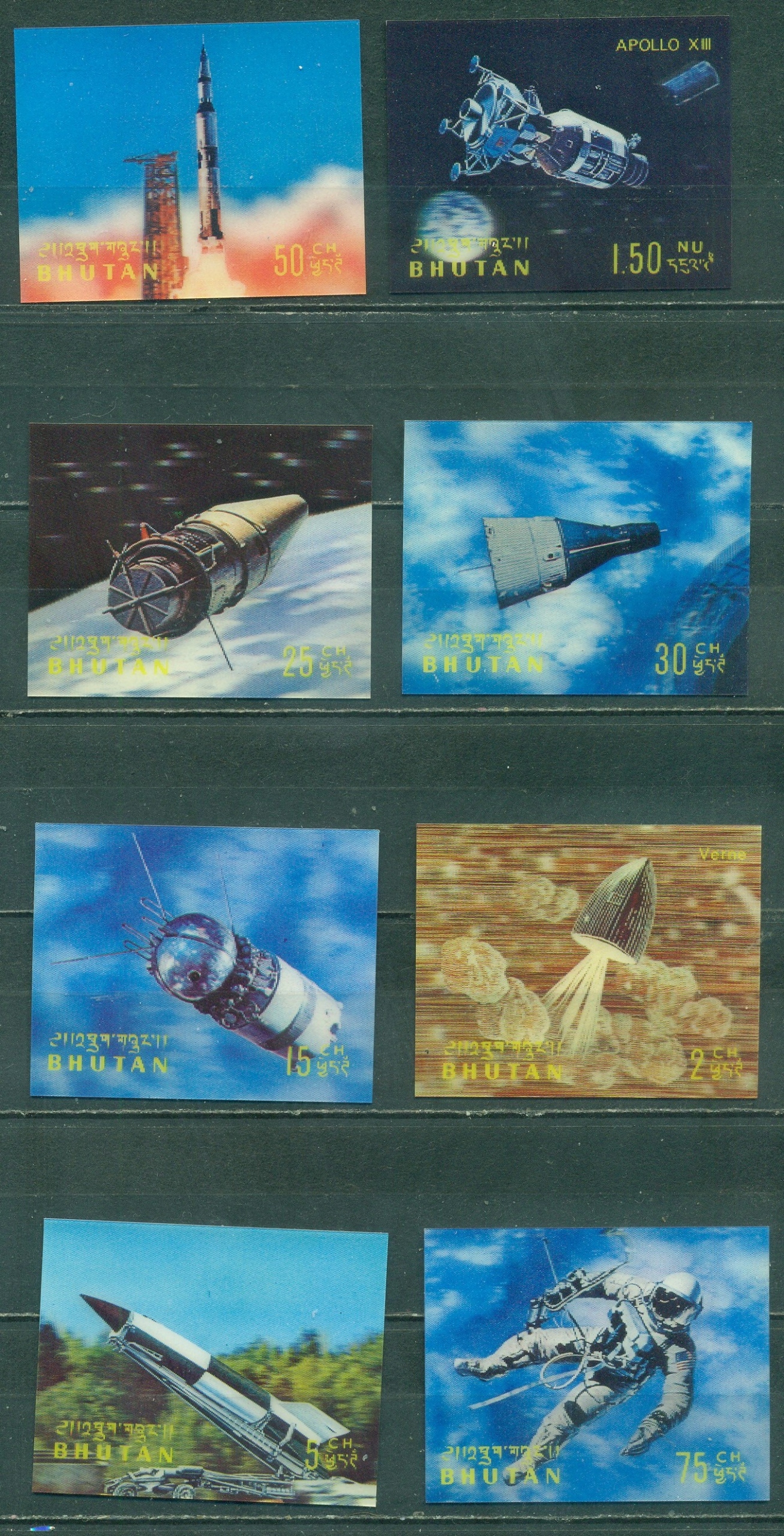 KOSMOS-pojazdy kosm. BHUTAN. MI. zn. 3D B**