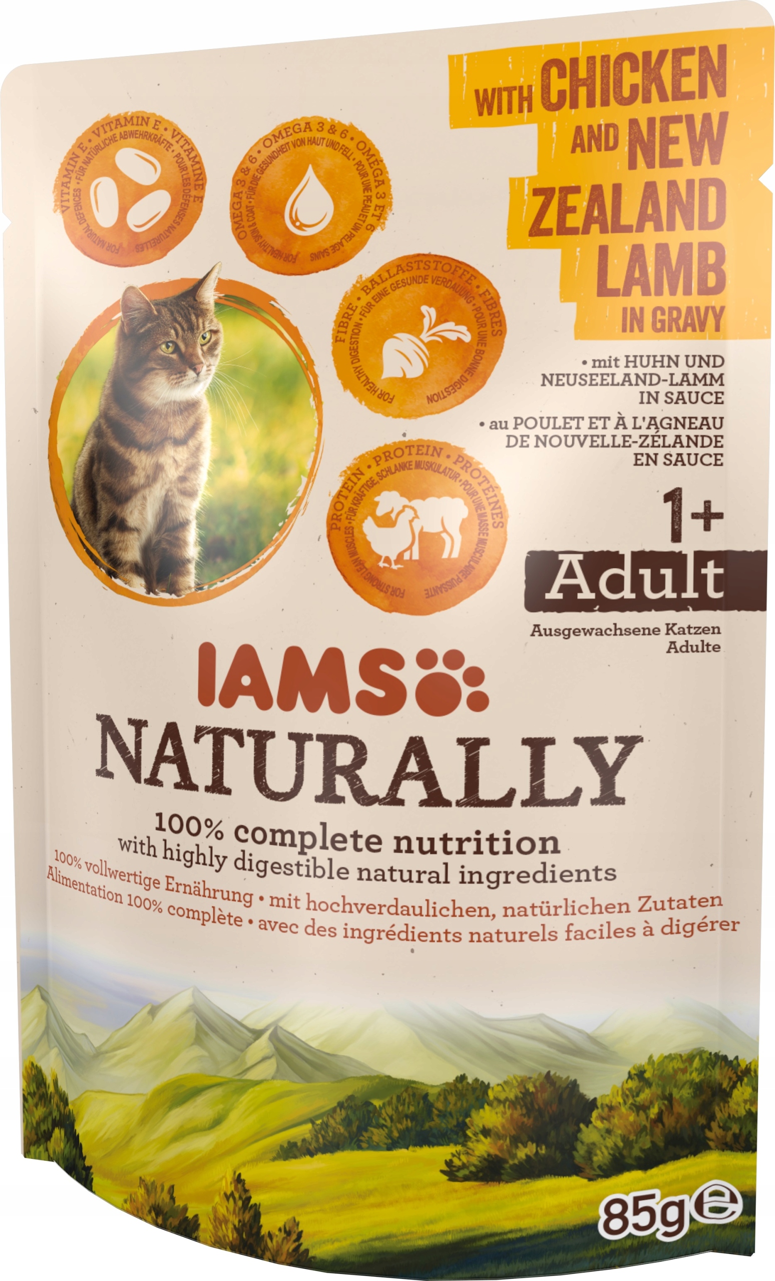 Levně 13X Iams Naturally kuře a novozélandské jehněčí maso v omáčce 85 g