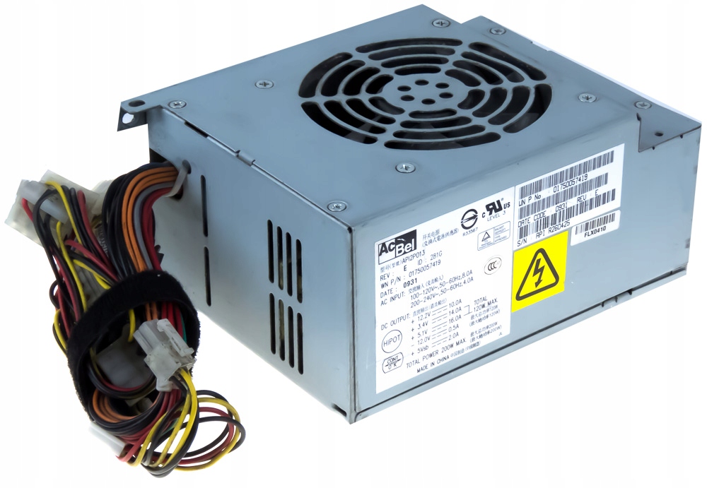 Acbel API2P013 01750057419 200W Napájecí zdroj 1500XE 2050XE 2100XE