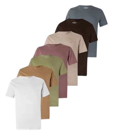 7x tričko Hollister tričko XL 7PAK abercrombie 7-pack