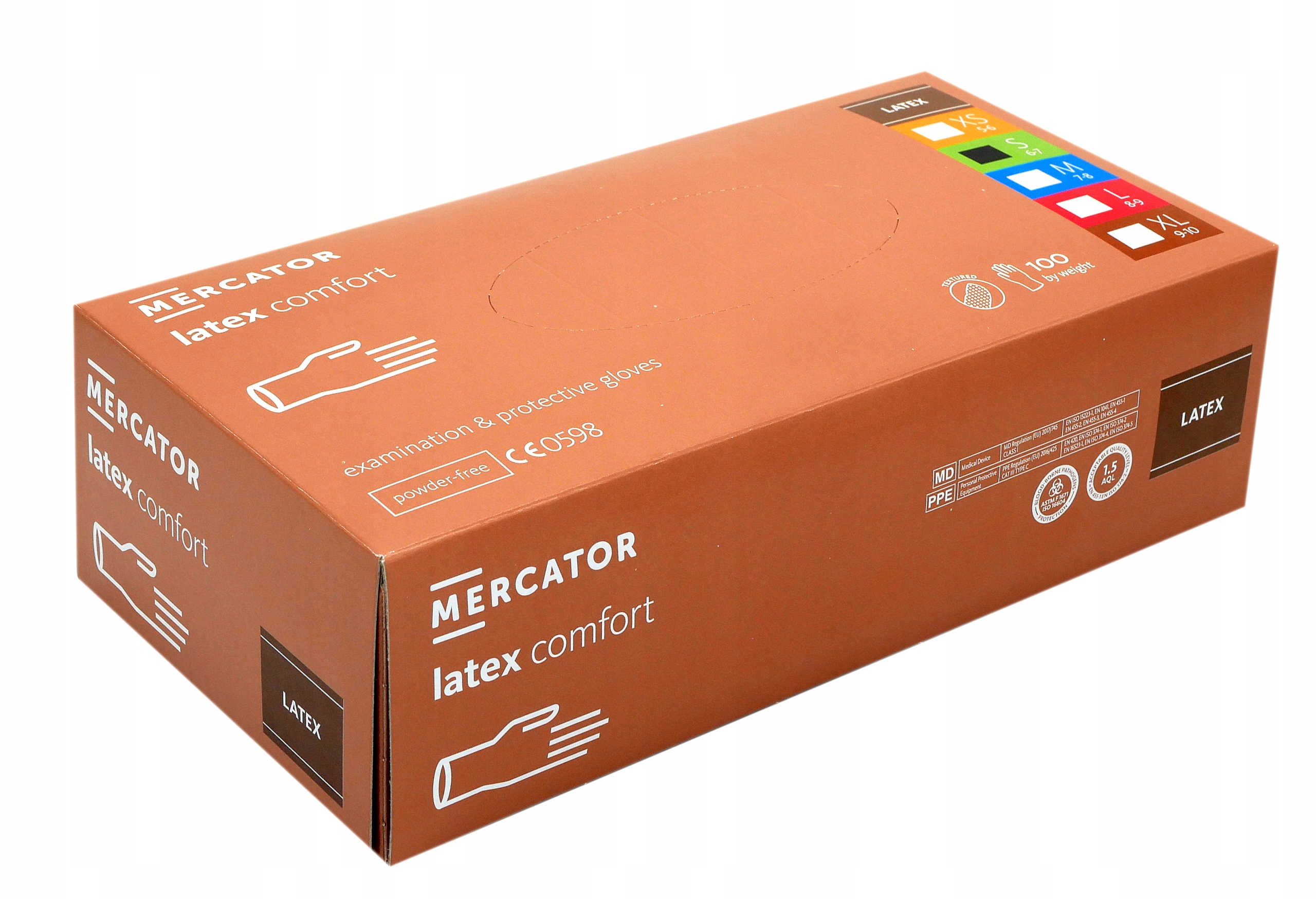 

Rękawice Lateksowe Bezpudrowe Mercator Comfort S
