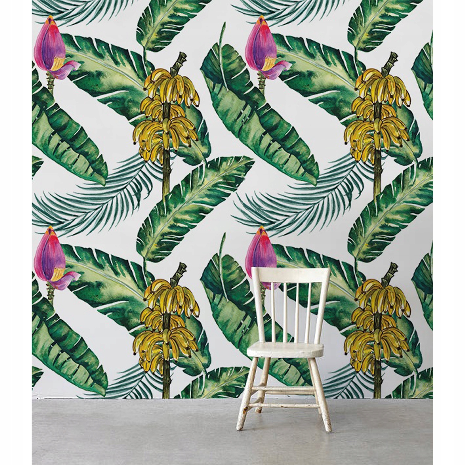 

Fototapeta Tropikalne liście z bananami 152x104 cm