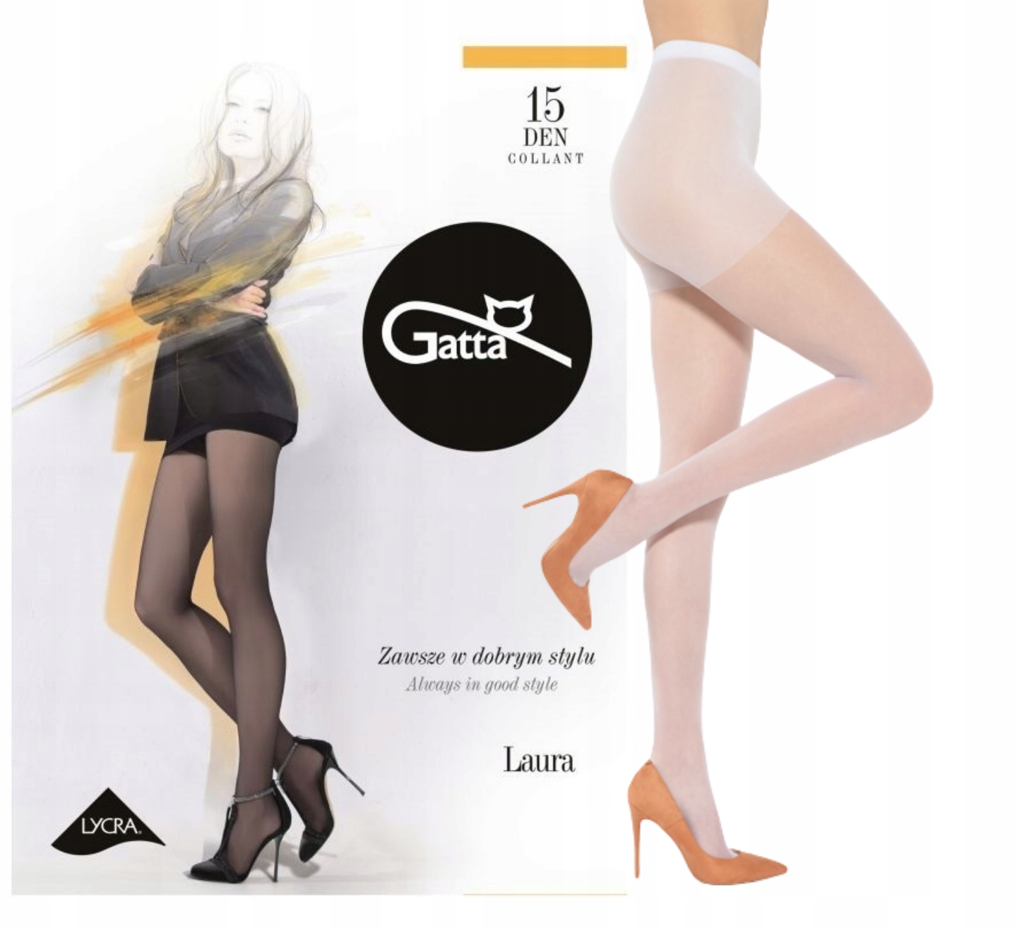 

Rajstopy Gatta Laura lycra 15/20 Den 4-L bianco
