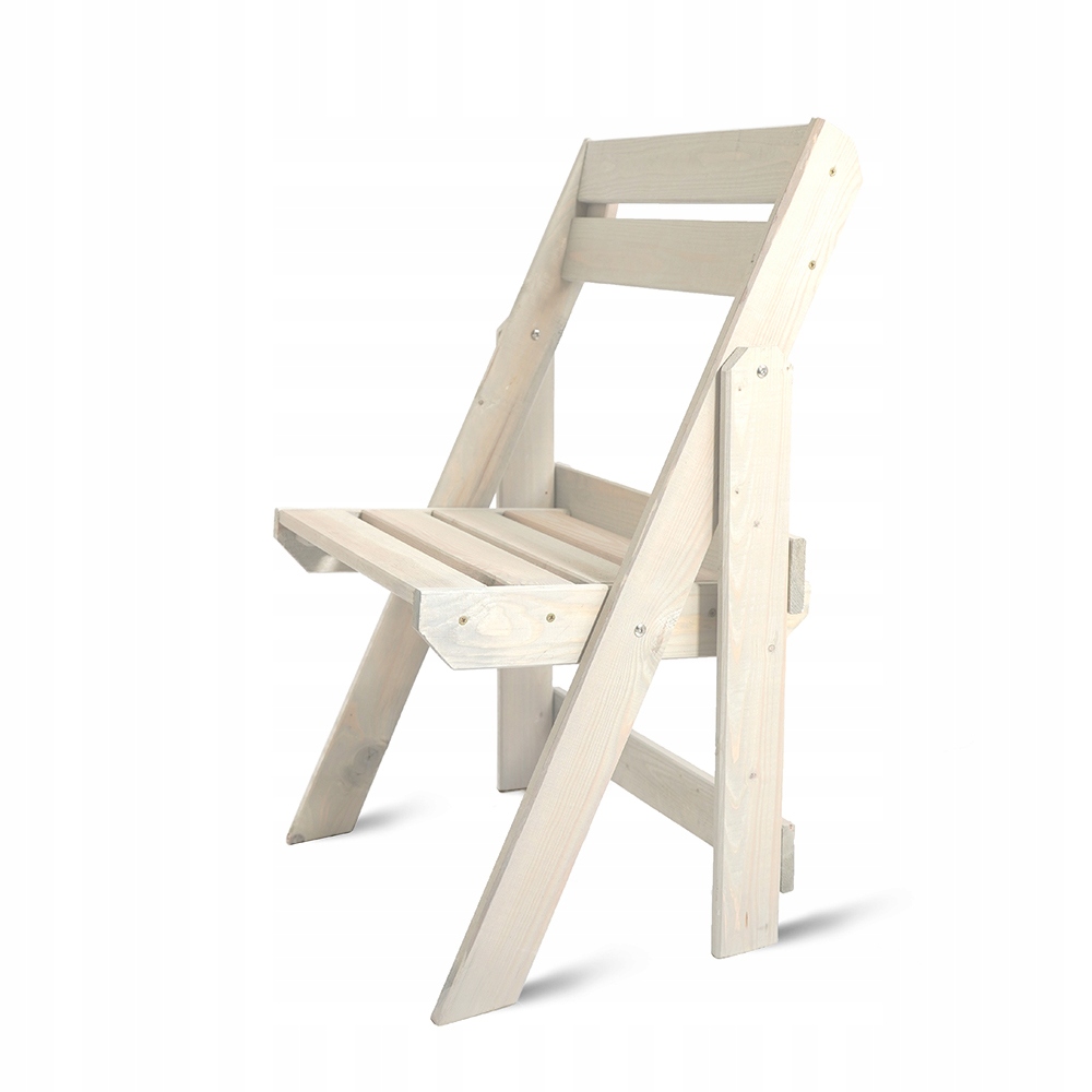Skládací Zahradní Křeslo Ze Dřeva Na Balkon Terasa Eko 89x55x46 cm Bílé