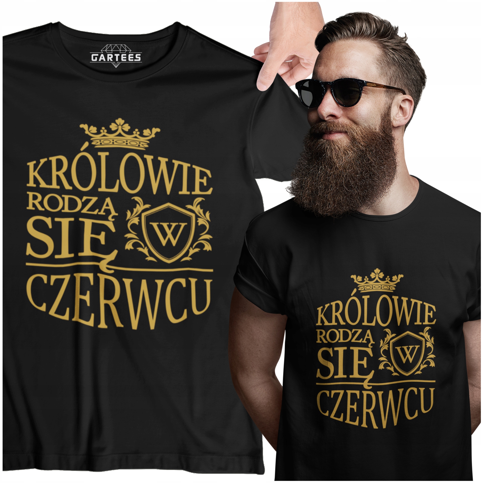 

Koszulka Męska Duża Królowie Urodziny Prezent