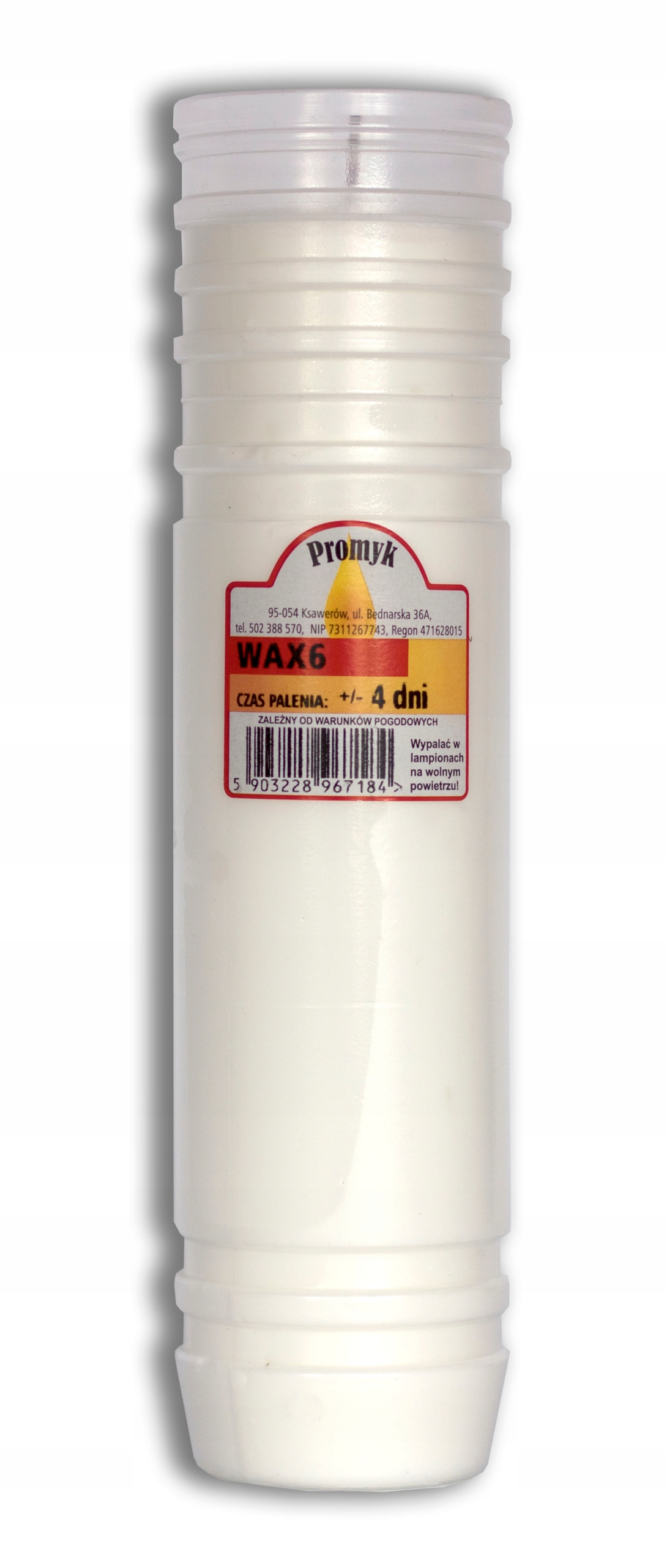 

Wkład Parafinowy Do Zniczy WAX6 Promyk