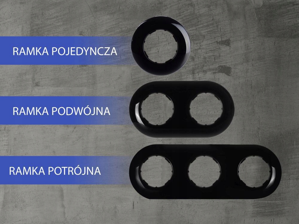 LOFT RAMKA POJEDYNCZA 85mm CZARNA JLM RETRO FRENCH STYLE Marka JLM