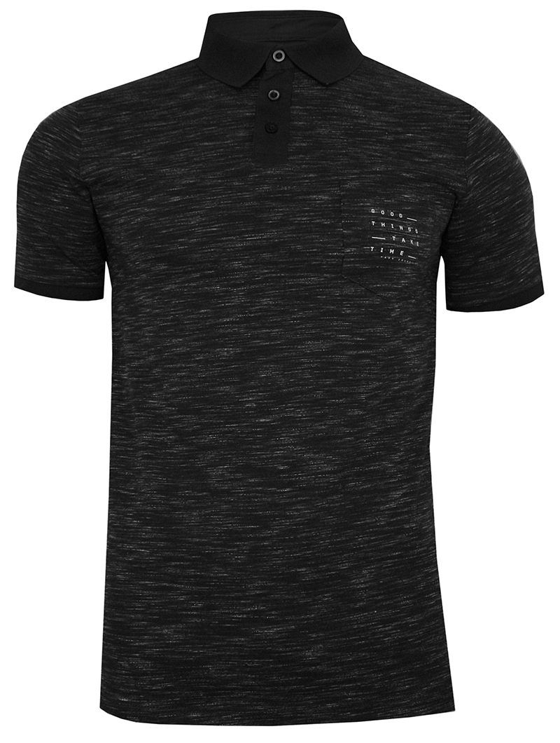 

Czarna Melanżowa Koszulka Polo -pako Jeans- XL