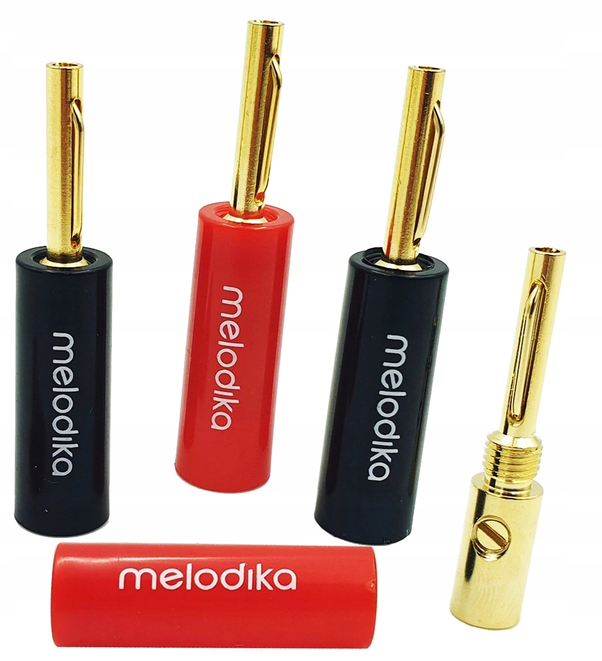 

Melodika MDBAN4 Wtyki Bananowe Nowa Wersja 4 szt