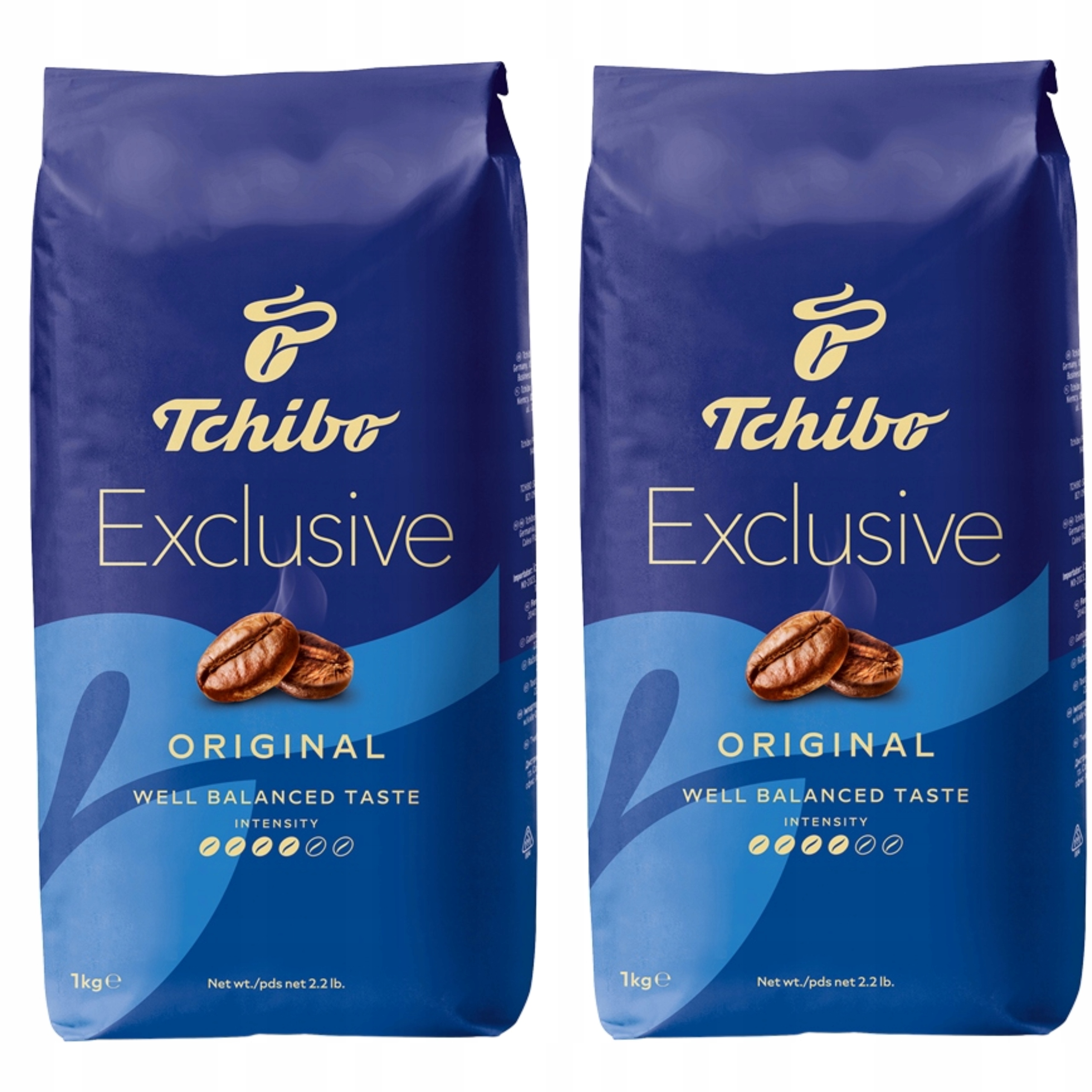 Levně Tchibo Exclusive Káva Zrnková 1 kg x2 Arabika Robusta
