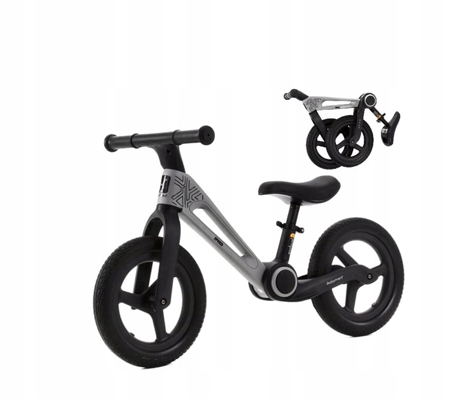 Adamex Składany Rowerek Biegowy M8 Speed Grey Dziecięcy 2-5 Lat Dla Chłopca
