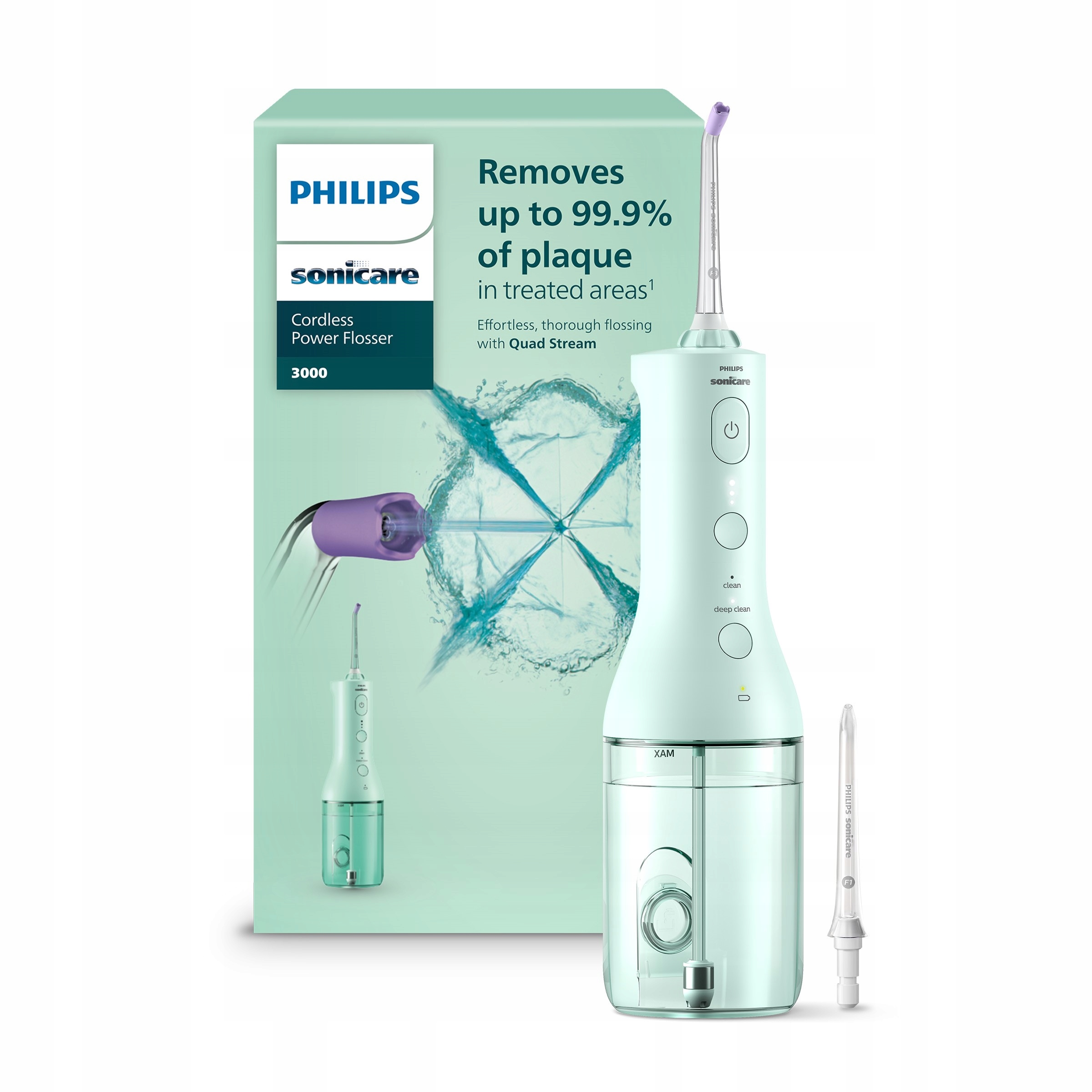 Philips Sonicare Power Flosser 3000 Irygator do zębów miętowy HX3826/24