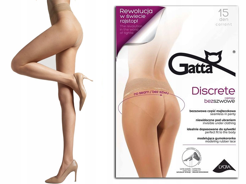 

bezszwowe rajstopy Gatta Discrete 15den 2-S daino