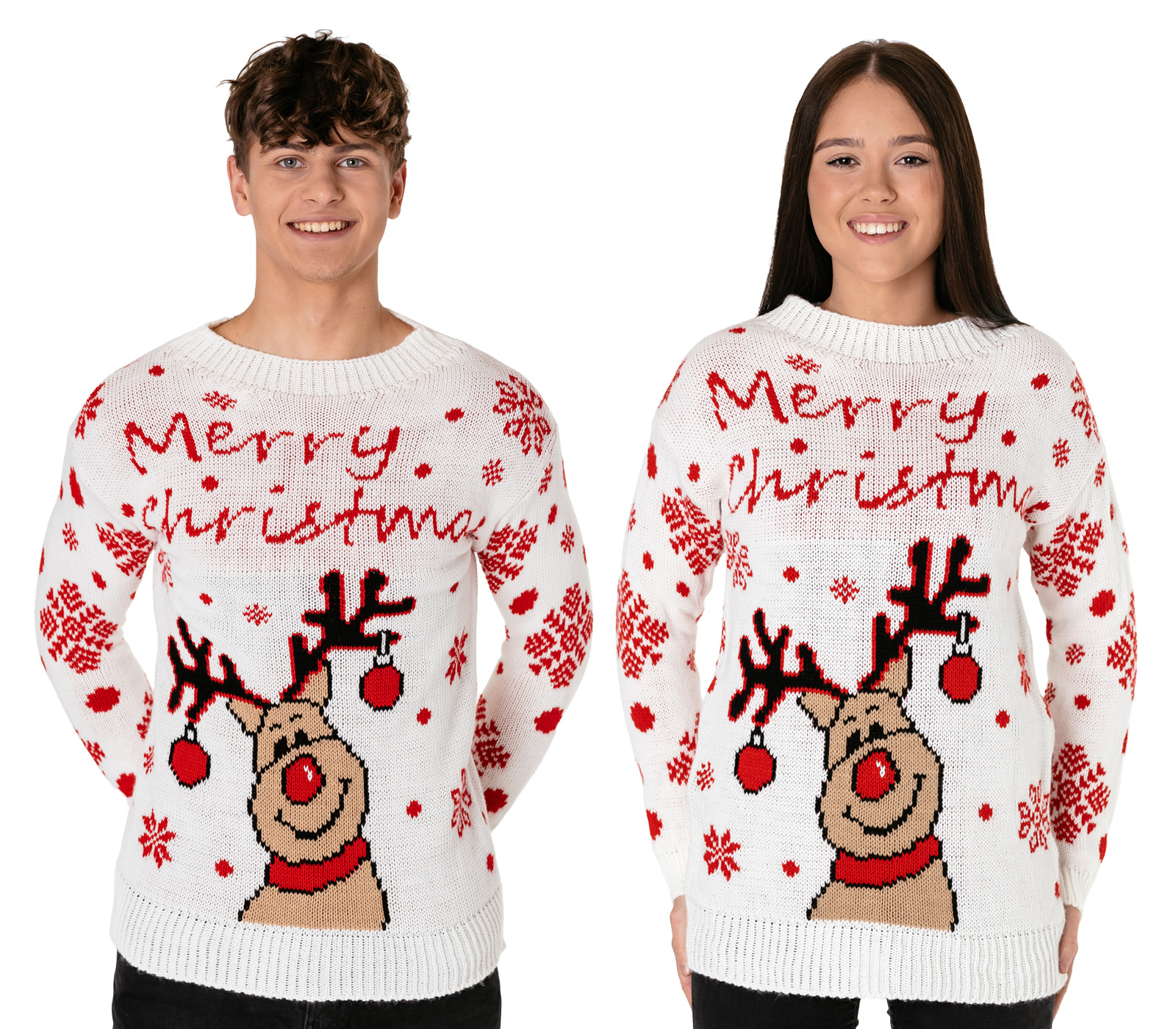 2 Vánoční svetry Svetr na Vánoce pro páry Rodina Dárek Unisex 956/10