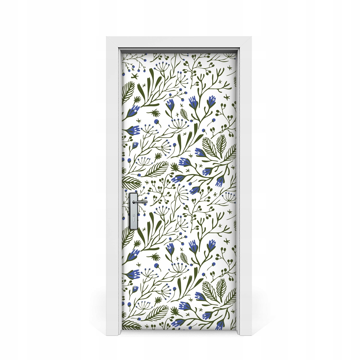 

Naklejka na drzwi Małe niebieskie kwiaty 85x205